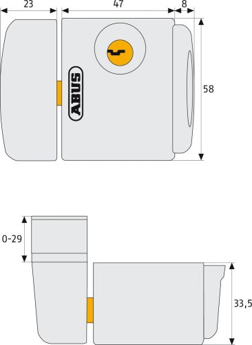 ABUS FTS 3003W Ablakzár fehér 