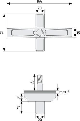 ABUS 2420 W Ablakzár fehér, pántoldalra is