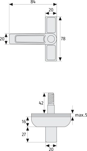 ABUS 2410 W Ablakzár fehér pántoldalra is szerelhető (2510)