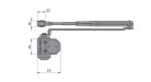 DOM Compact 1000 ajtocsukó Ezüst "AS1159S" 1100mm-ig  "TS 68"