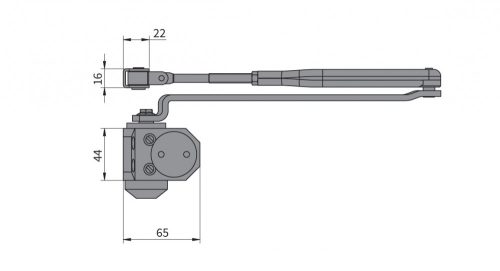 DOM Compact 1000 ajtocsukó Ezüst "AS1159S" 1100mm-ig  "TS 68"
