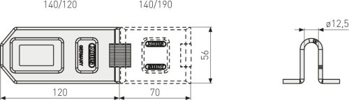 ABUS 140/120 Lakatpánt 