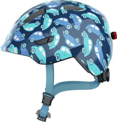 ABUS Smiley 3.0 LED Kids - Gyermek kerékpáros sisak M blue car