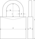 ABUS 720/40HB63 Lakat 40 mm réz 2 fúrtkulcs (75)