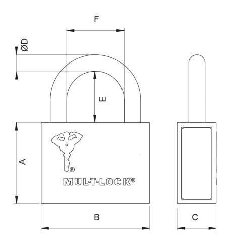  MUL-T-LOCK C-13 Lakat 70mm Interactive kiv.kengyel