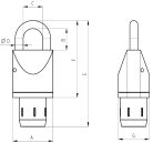 DOM Tapkey Pro. v2 NFC és BLE. digitális Lakat 56 mm