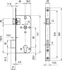 ABUS Cilinderes bevésőzár No 4320 cn 45/90/7 