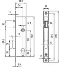 ABUS Portálzár No 3397/35 Váltós