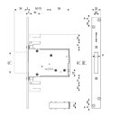 MOTTURA 40.706 60mm 3 irányú 4 fordulatos reteszzár 3 db kulcs