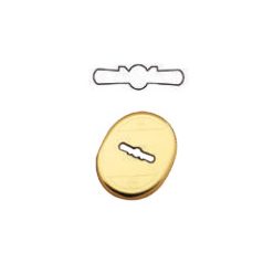   Mottura 95.323 Réz kéttollú zárhoz kulcslyuk takaró ovális rozetta külső 52*70 