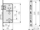 ABUS TKZ40/20 R/L PZ bevésözár rozsdamentes, acél automatikusan záródikk 