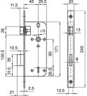 ABUS No 3411-f Bevésőzár 2 kulcsos