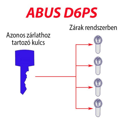 ABUS Zárbetét D6PS egyforma zárlat szerelés.javítás  (minden darabra) Egyedi szolgáltatás