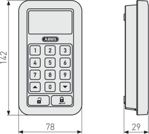 ABUS HomeTec PRO CFT3000 W  vezeték nélküli billentyűzet fehér