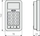 ABUS HomeTec PRO CFT3000 S vezeték nélküli billentyűzet ezüst
