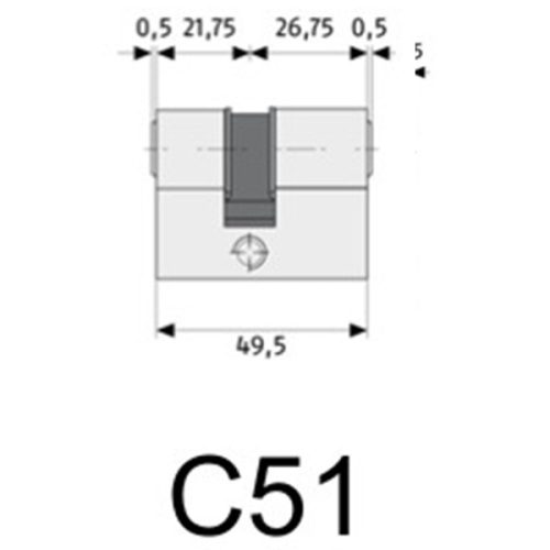 ABUS Zárbetét C51 21/26 3k