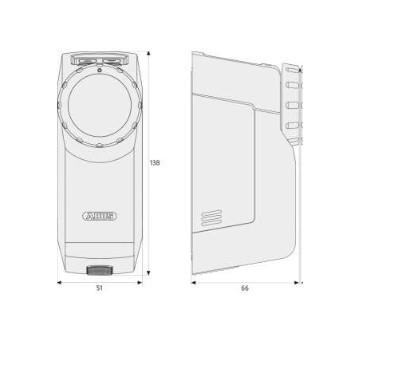 ABUS LOXERIS™ ONE CFA4100 W Bluetooth motoros egység ajtókhoz fehér