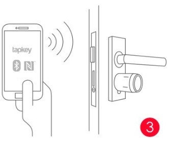 DOM Tapkey Pro.v2 Zárbetét A35/40 digitális Egyoldali elektronikával NFC és BLE.