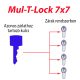 Mul-T-Lock Zárbetét azonos zárlatra szerelés 7x7 Új betéthez (minden darab)