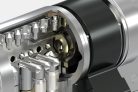 ABUS MAGTEC 2500 ME MX Zárbetét 50/50 3 db kulcs törésvédelem 2038-ig védett profil