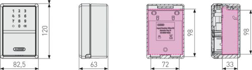 ABUS KeyGarage™ 787 Smart-BT falra szerelhető kulcstároló 