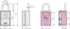 ABUS KeyGarage™ 797 Smart-BT kulcstároló kengyellel