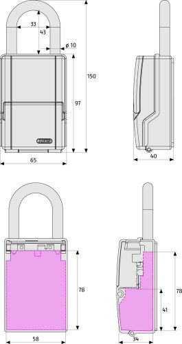 ABUS Mini KeyGarage™ 737 Mini lakatfüles Kulcstároló