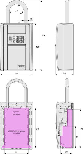 ABUS KeyGarage™ 797 LED Kulcstároló