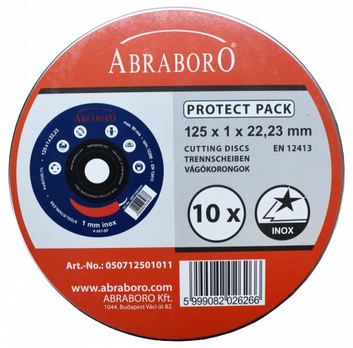 Vágókorong fém inox chili BLUE EDITION D125*1,0*22mm 10db fémdoboz